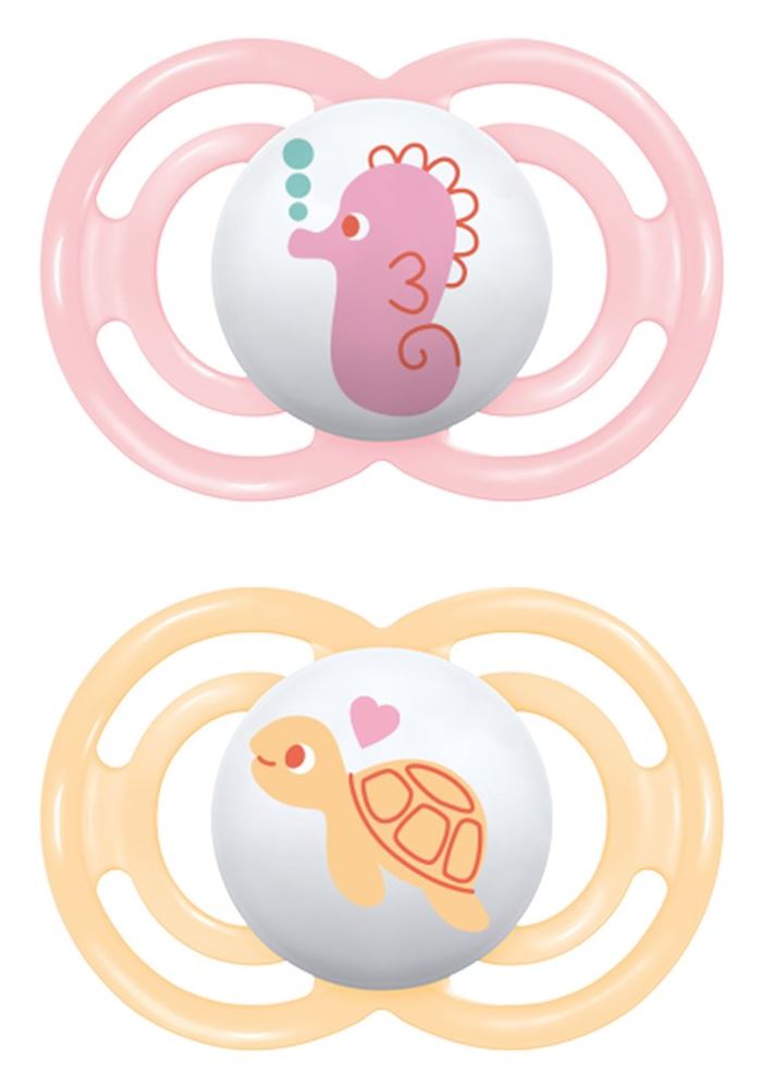 Image of MAM Perfect Nuggi Silikon 6-16 Monate Girl 2 Stk