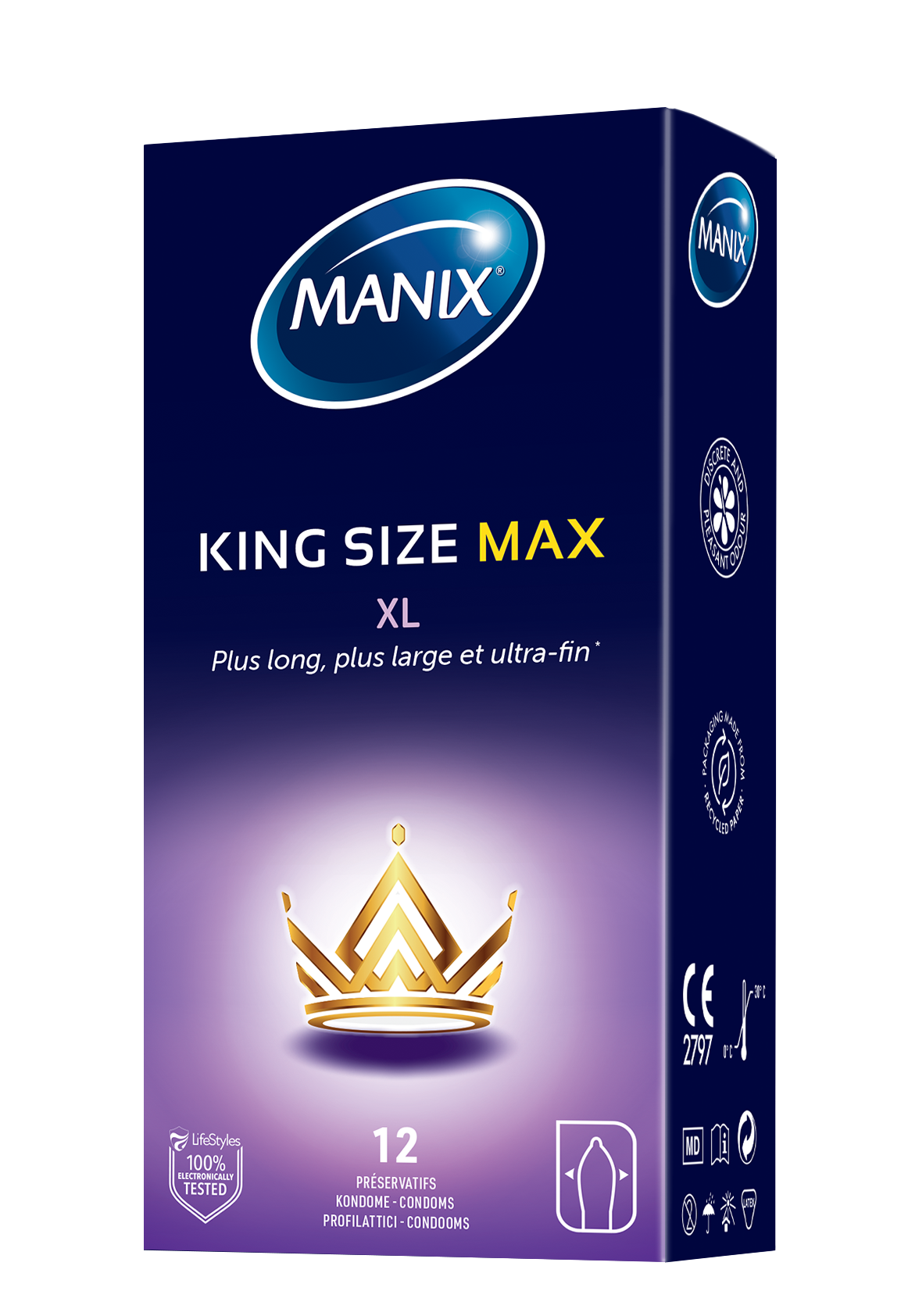 Manix King Size Max preservativi XL 12 pezzi
