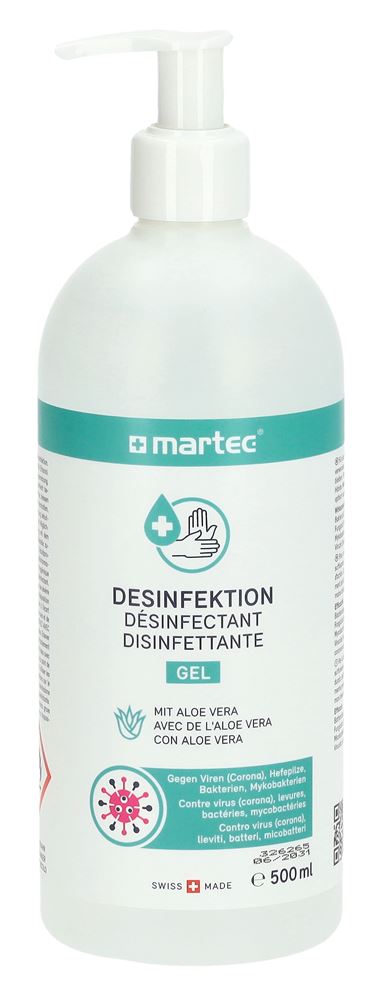 Martec® Desinfektionsgel mit Aloe Vera-Extrakt