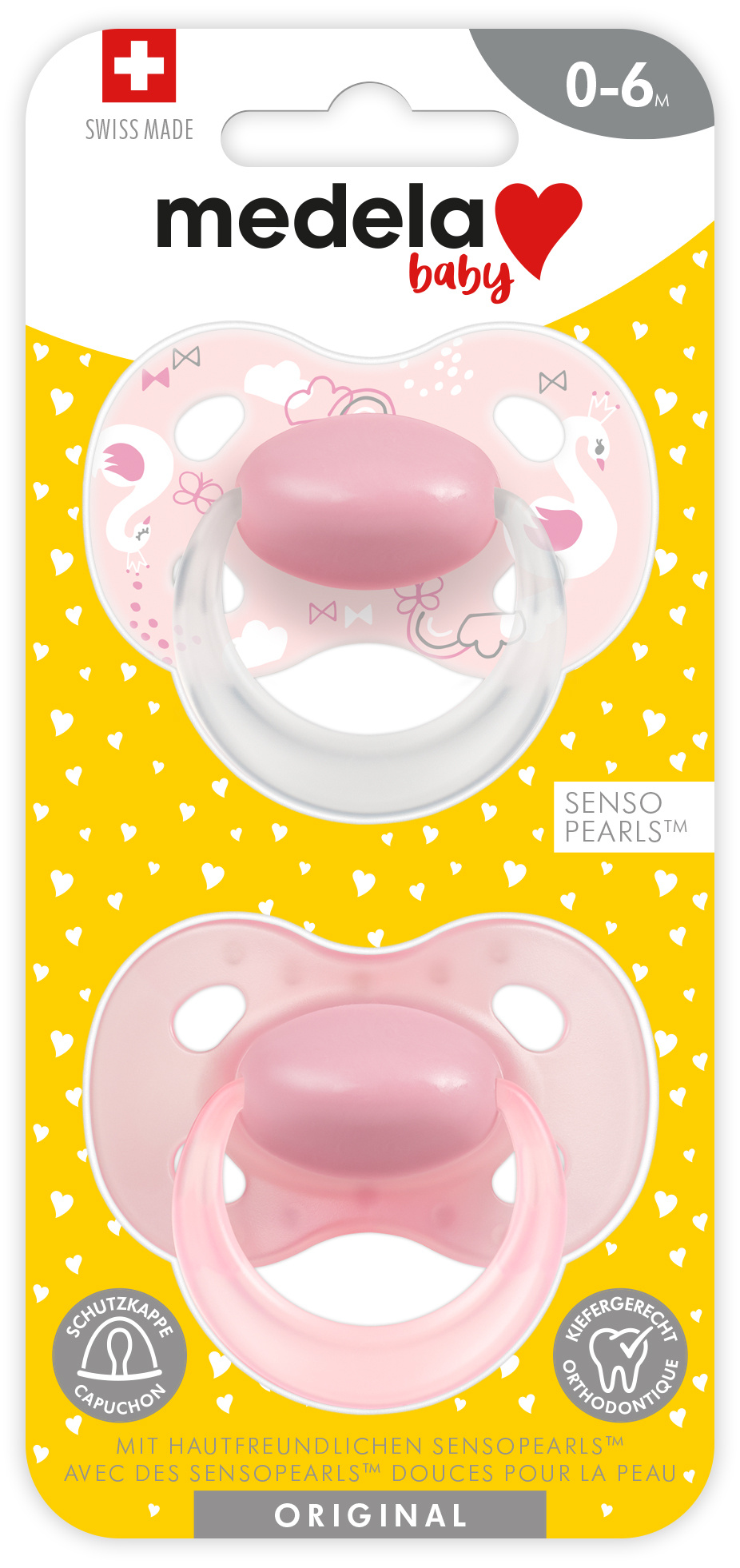 Image of Medela Baby Nuggi Original 0-6 Rosa 2 Stk