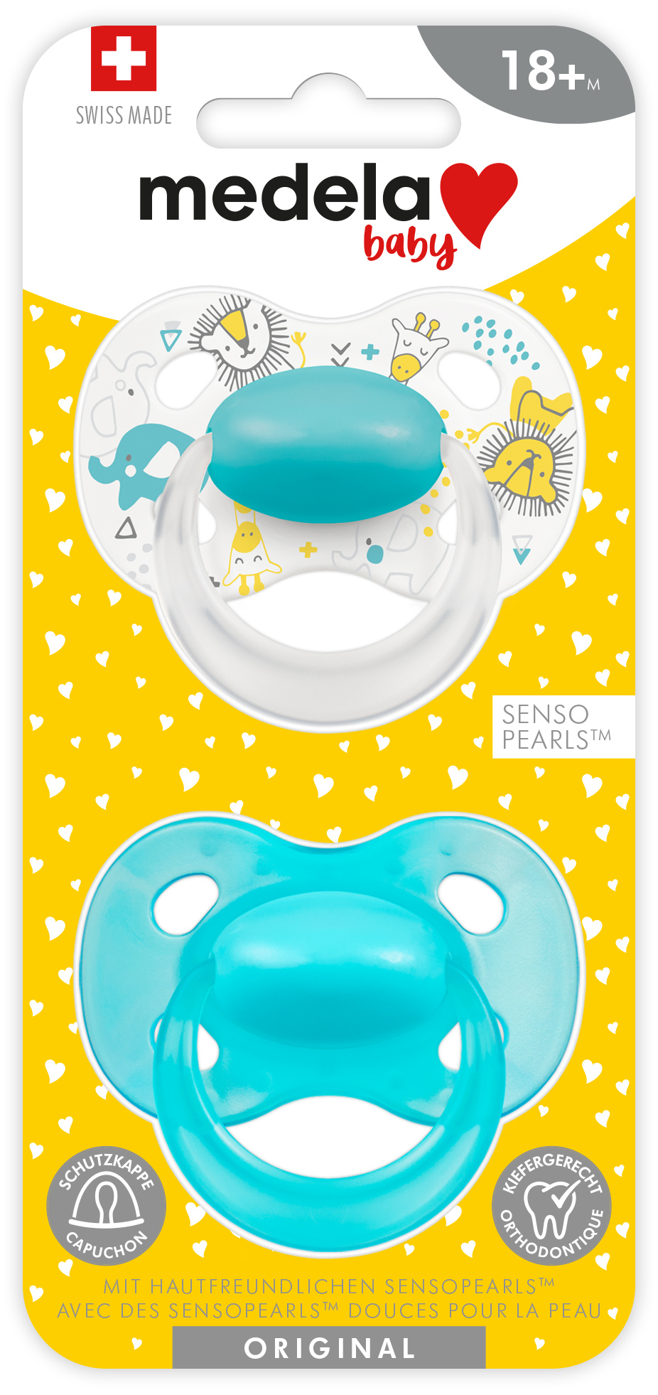 Image of Medela Baby Nuggi Original 18+ Blau 2 Stk