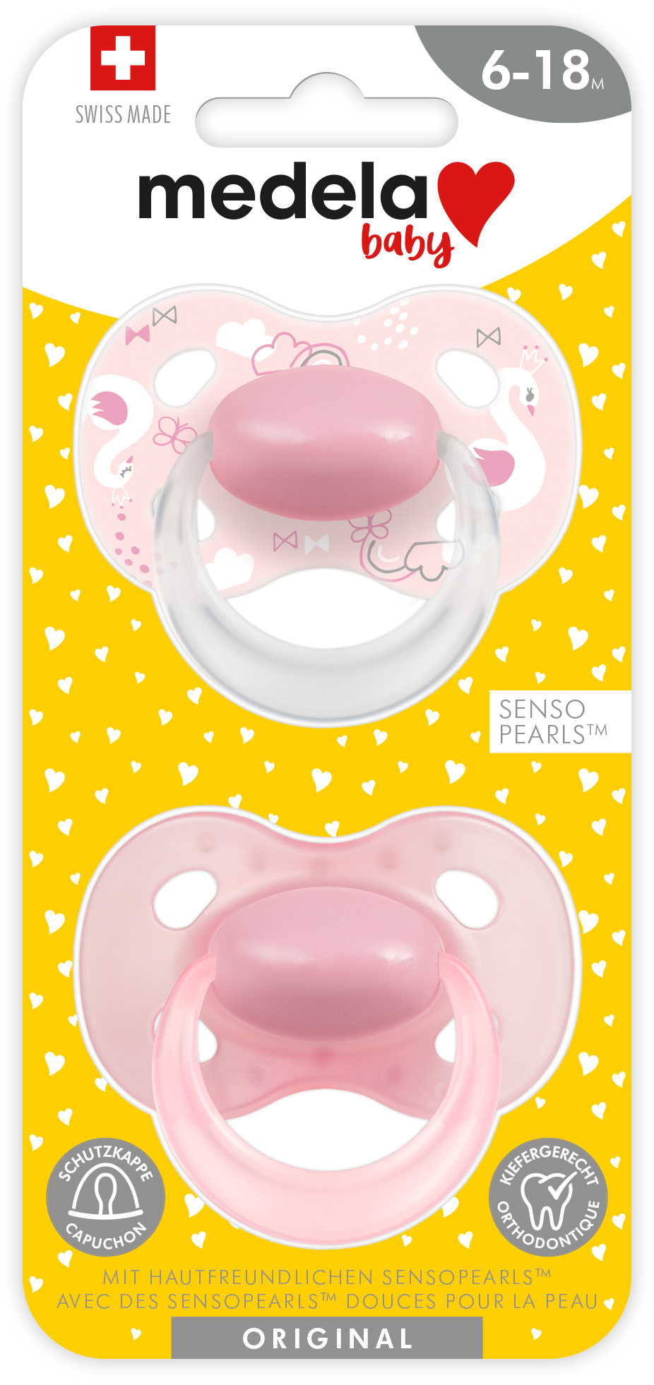 Image of Medela Baby Nuggi Original 6-18 Rosa 2 Stk