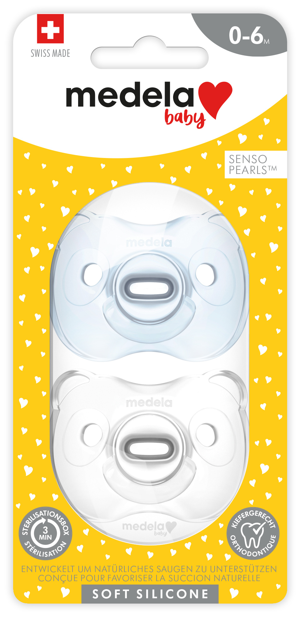 Image of Medela Baby Nuggi Soft Silicone 0-6 Blau 2 Stk