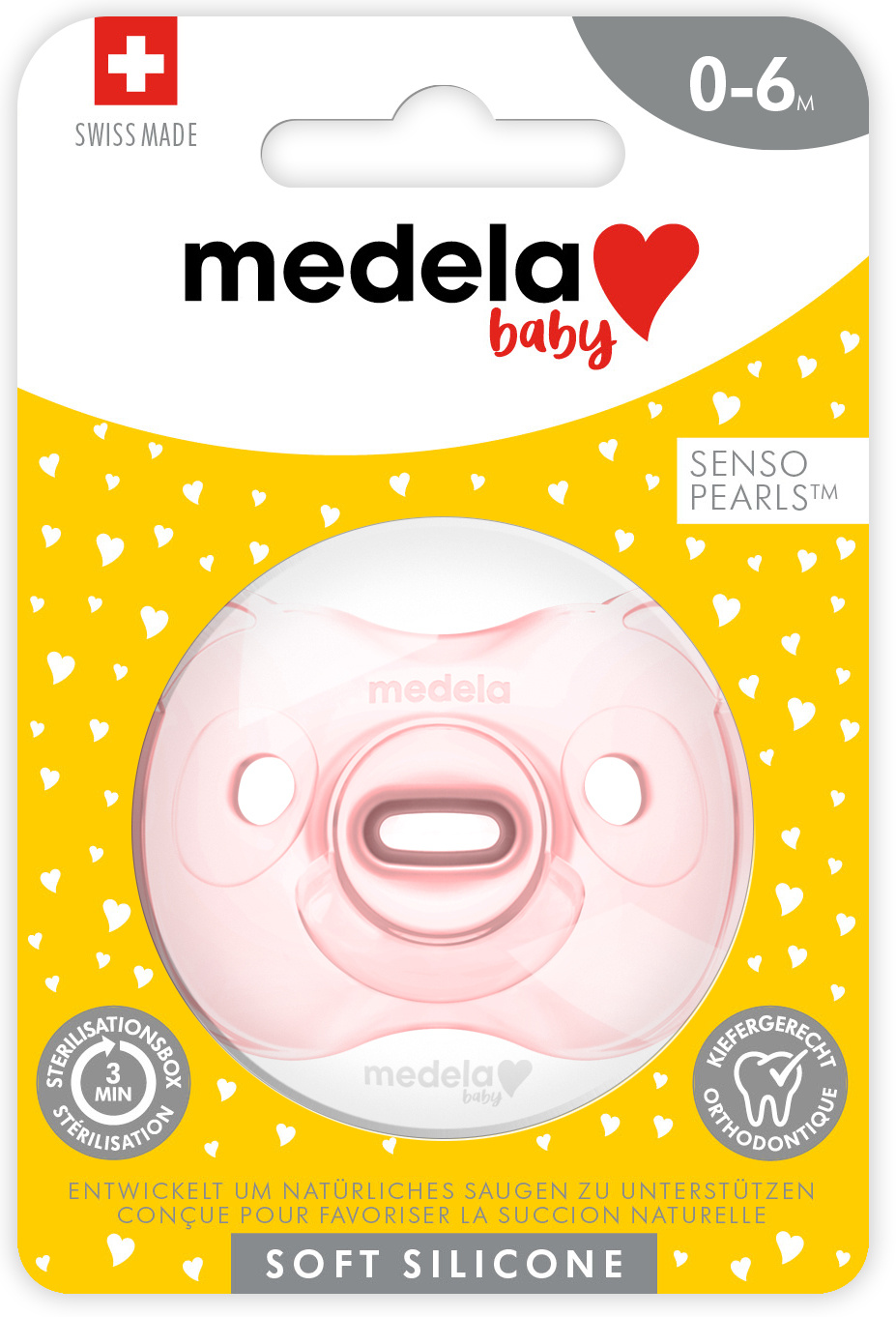 Image of Medela Baby Nuggi Soft Silicone 0-6 Rosa