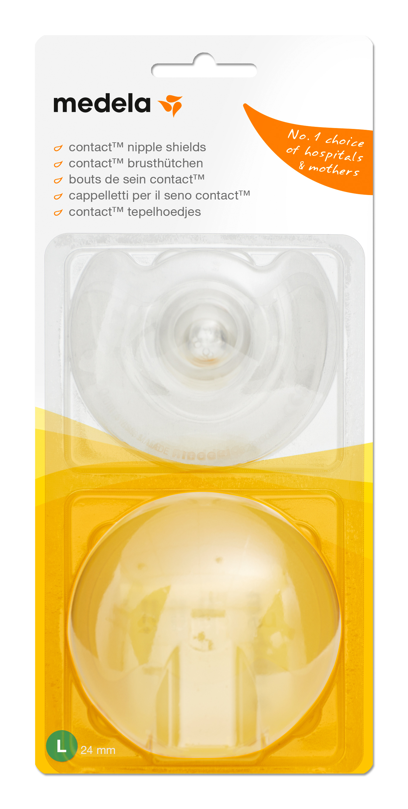 Medela Contact bouts de sein L 24mm avec box 1 paire