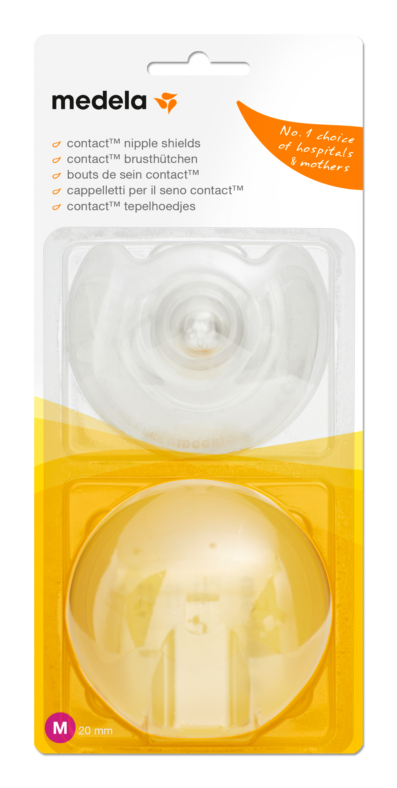 Medela Contact bouts de sein M 20mm avec box 1 paire