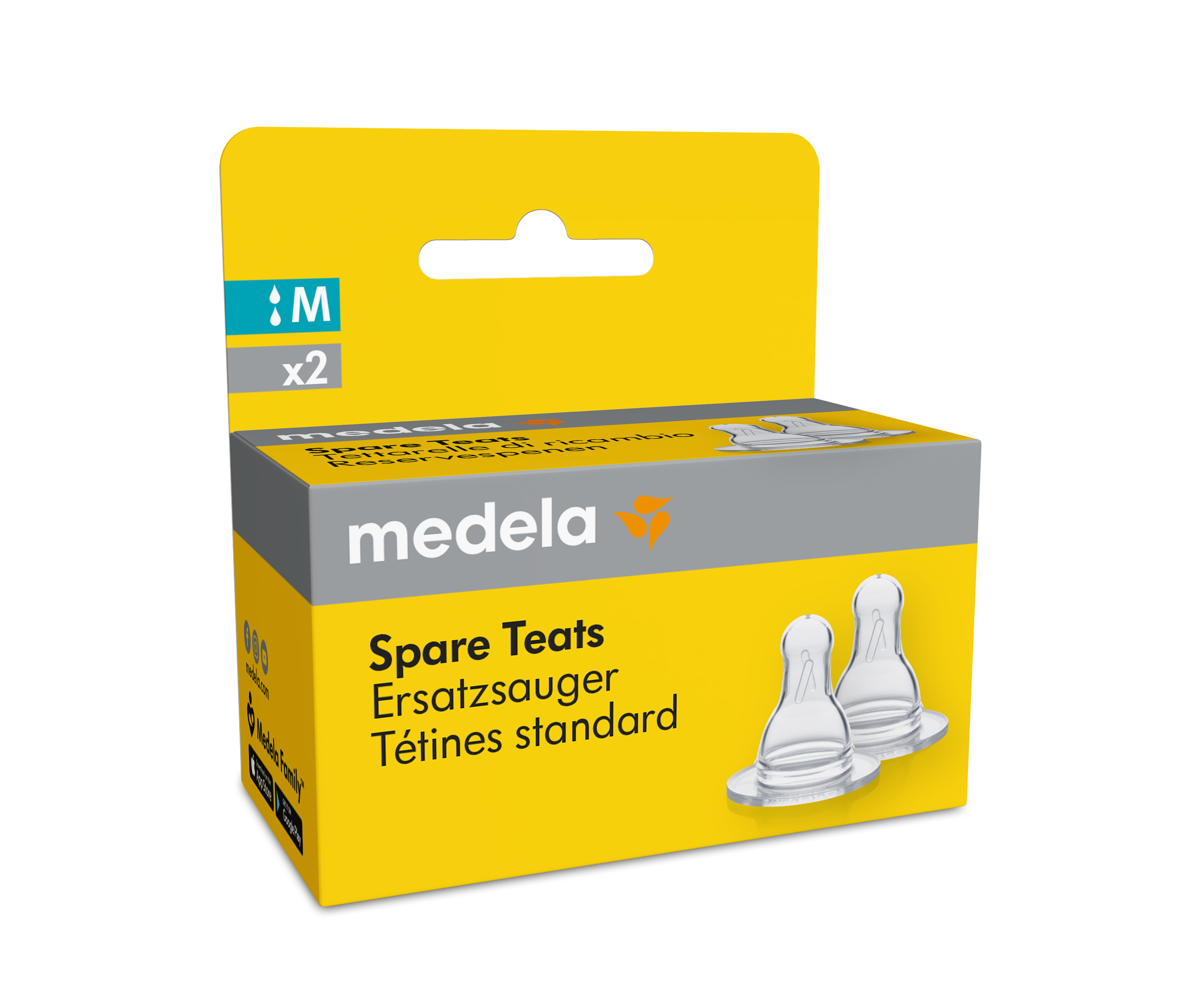 Medela Ersatzsauger mit mittlerem Fluss 2 Stk