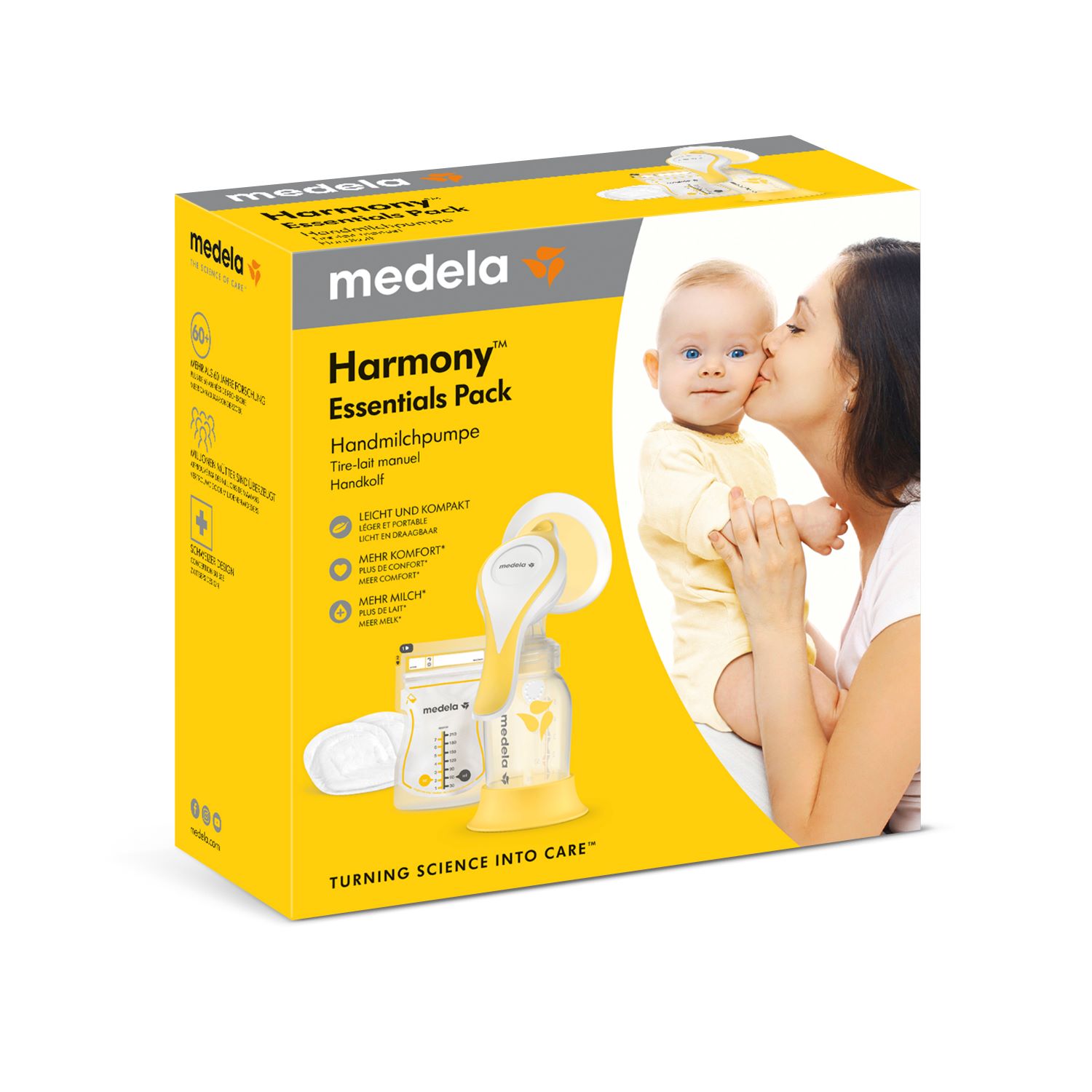 Medela Harmony Essentials Handmilchpumpe Set deutsch/französisch/italienisch/niederländisch