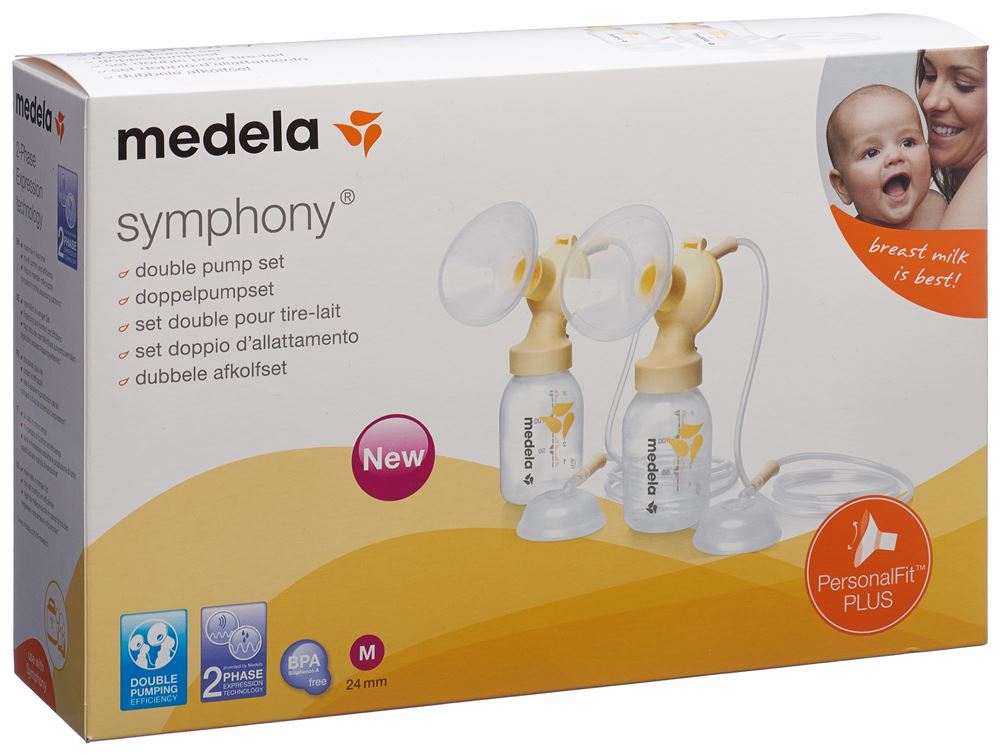 Medela Symphony Set double pour tire-lait M avec PersonalFit Plus 24 mm