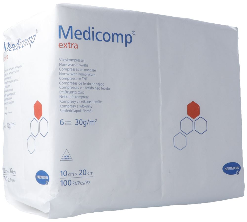 Medicomp Extra 6 plis S30 10x20cm non stérile sach 100 pce