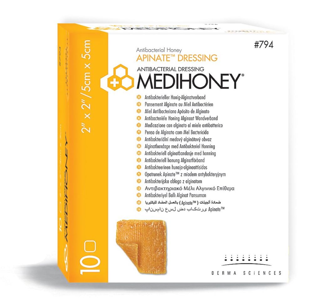 Medihoney Antibacterial Apinate Dressing 5x5cm 10 Stk
