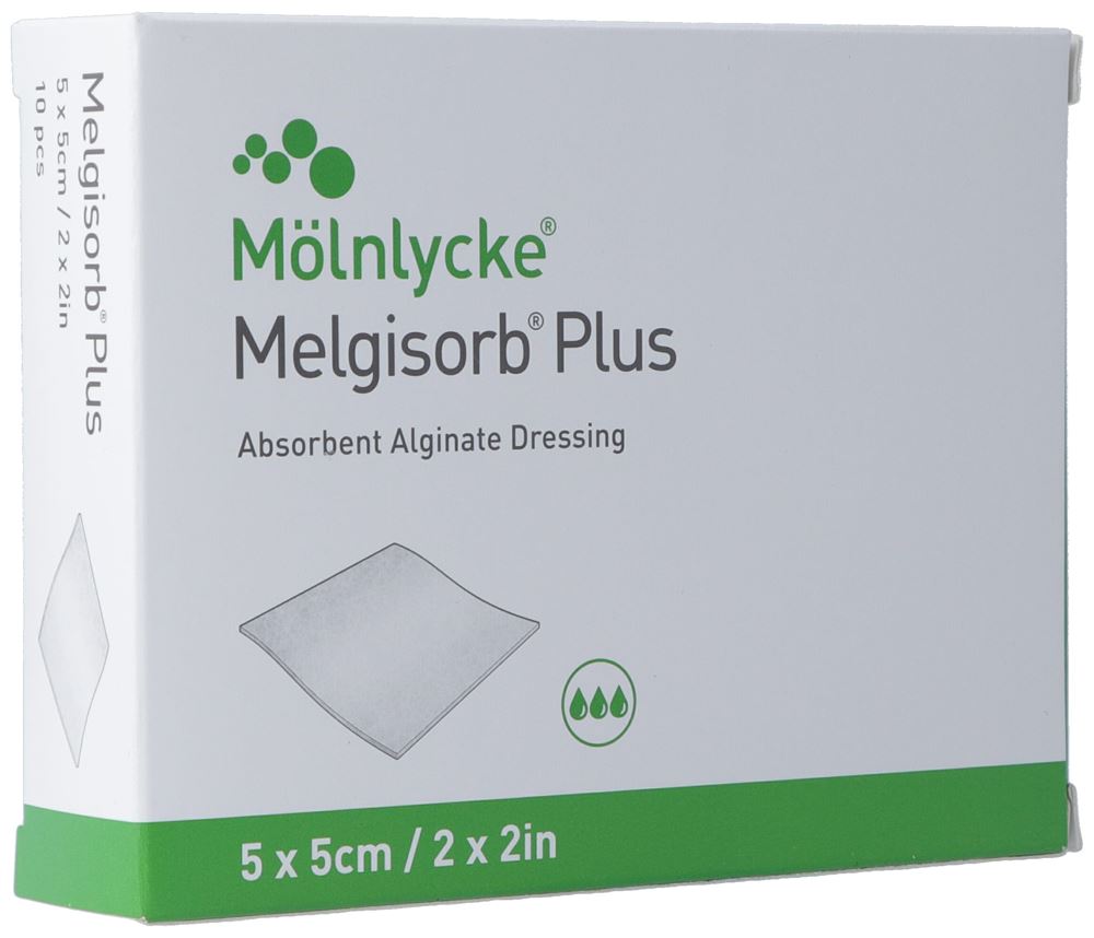 Image of Melgisorb Plus Alginat-Verband 5x5cm steril 10 Stk