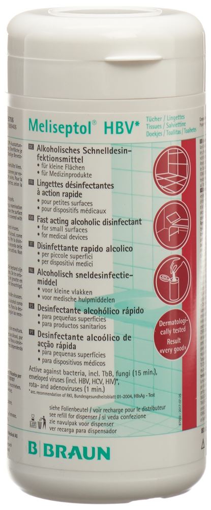 Meliseptol HBV salviette disinfettanti per superfici dispenser 100 pezzi