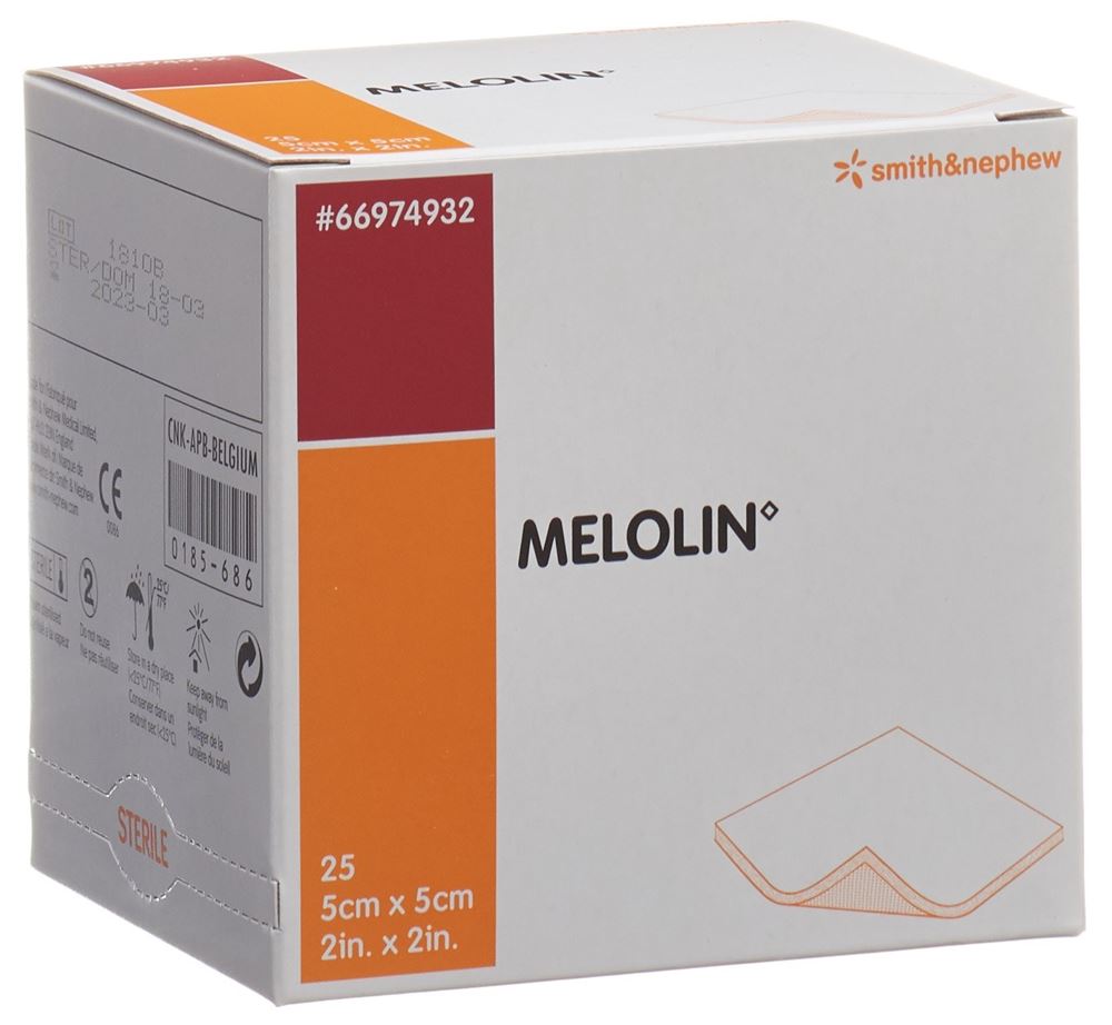 Image of Melolin Wundkompressen 5x5cm steril 25 Btl
