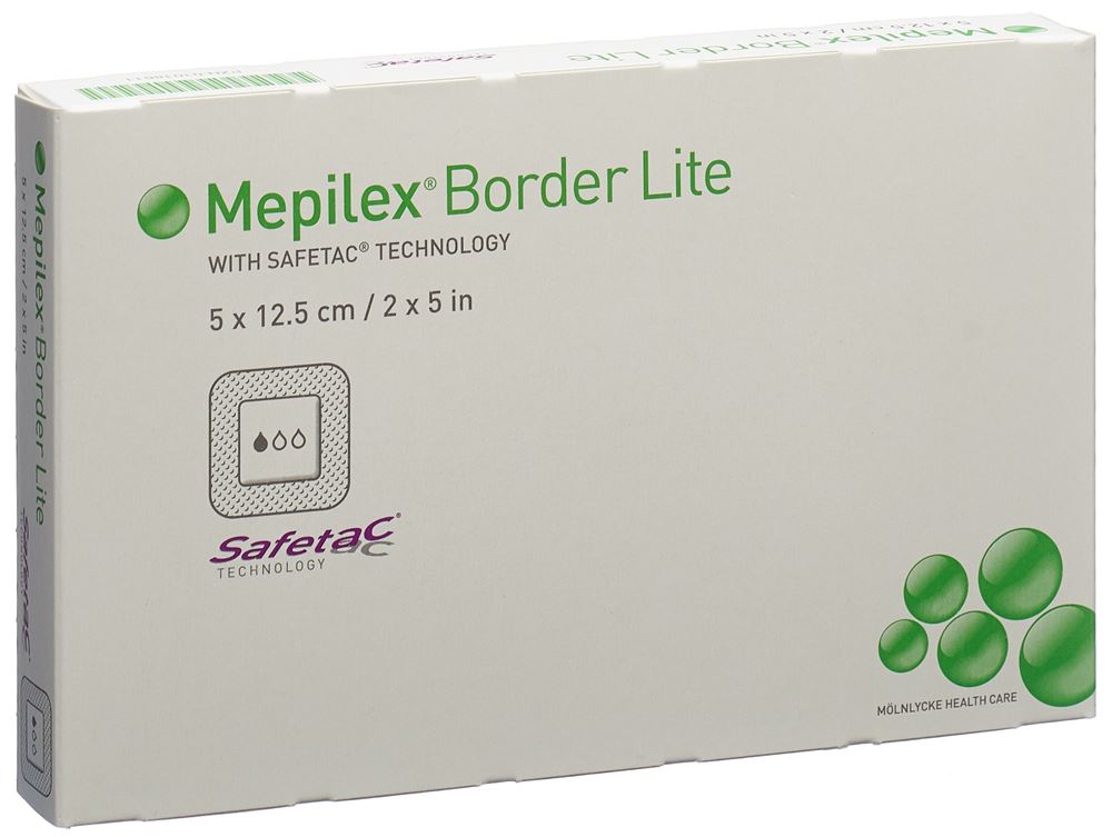 Image of Mepilex Border Lite Silikonschaumverband 5x12.5cm # 5 Stk