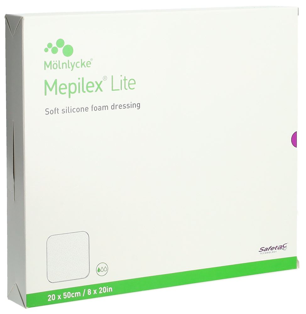 Image of Mepilex Lite Absorptionsverband 20x50cm Silikon 4 Stk