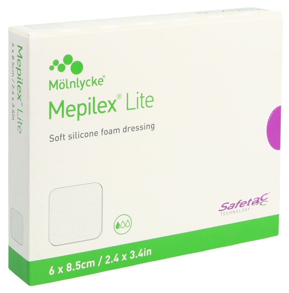 Image of Mepilex Lite Absorptionsverband 6x8.5cm Silikon 5 Stk