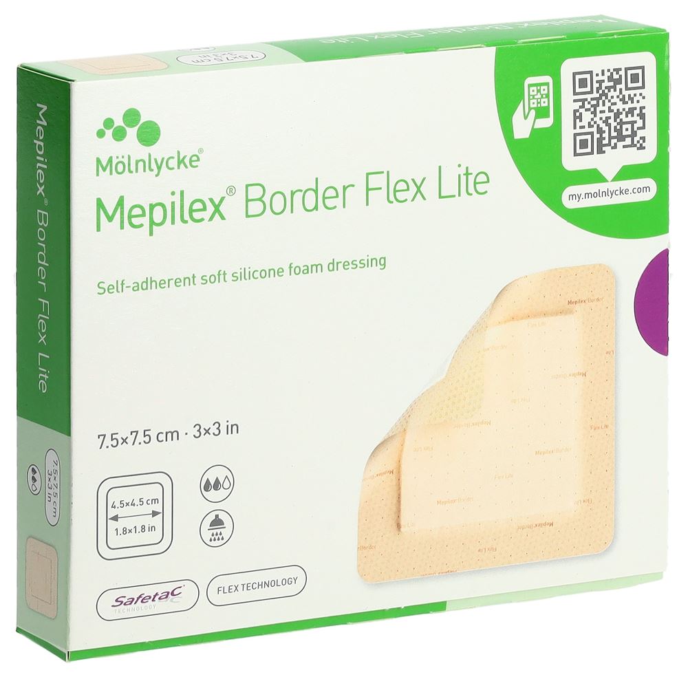 Mepilex (Pi-Gax) Border Flex Lite 7.5x7.5cm 5 Stk