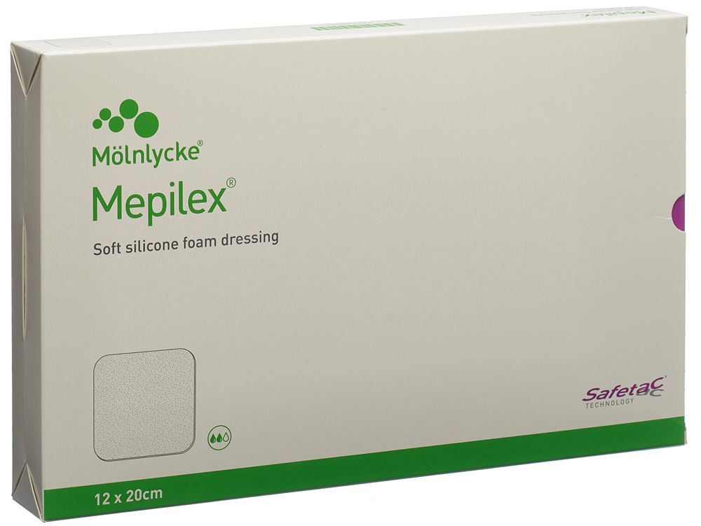 Image of Mepilex Schaumverband Safetac 12x20cm Silikon 5 Stk
