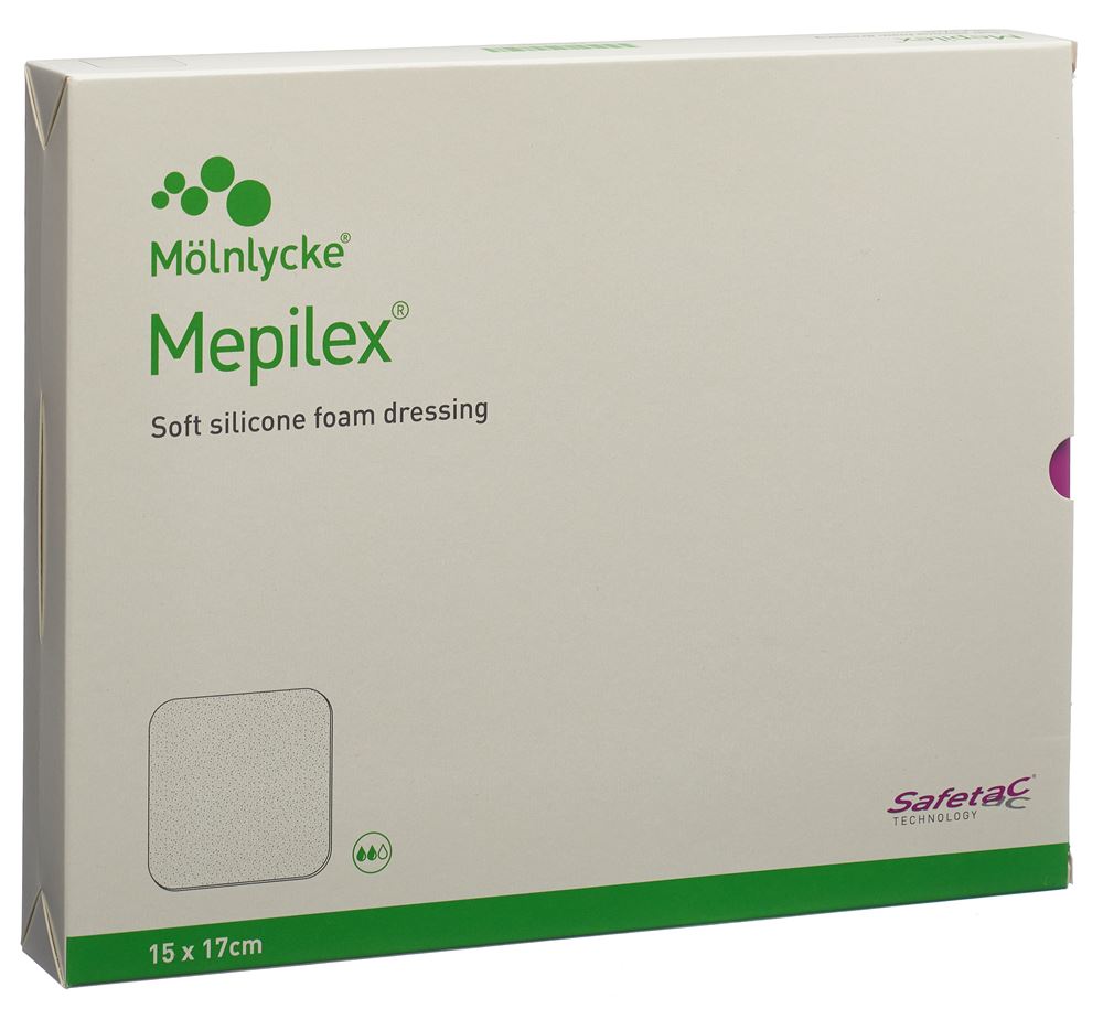 Image of Mepilex Schaumverband Safetac 15x17cm Silikon 5 Stk