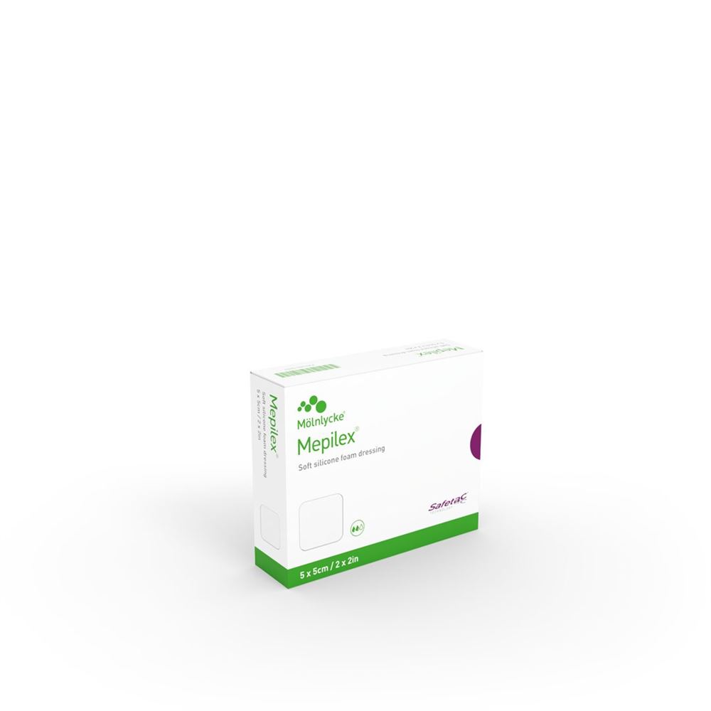Mepilex Schaumverband Safetac 5x5cm Silikon 5 Stk