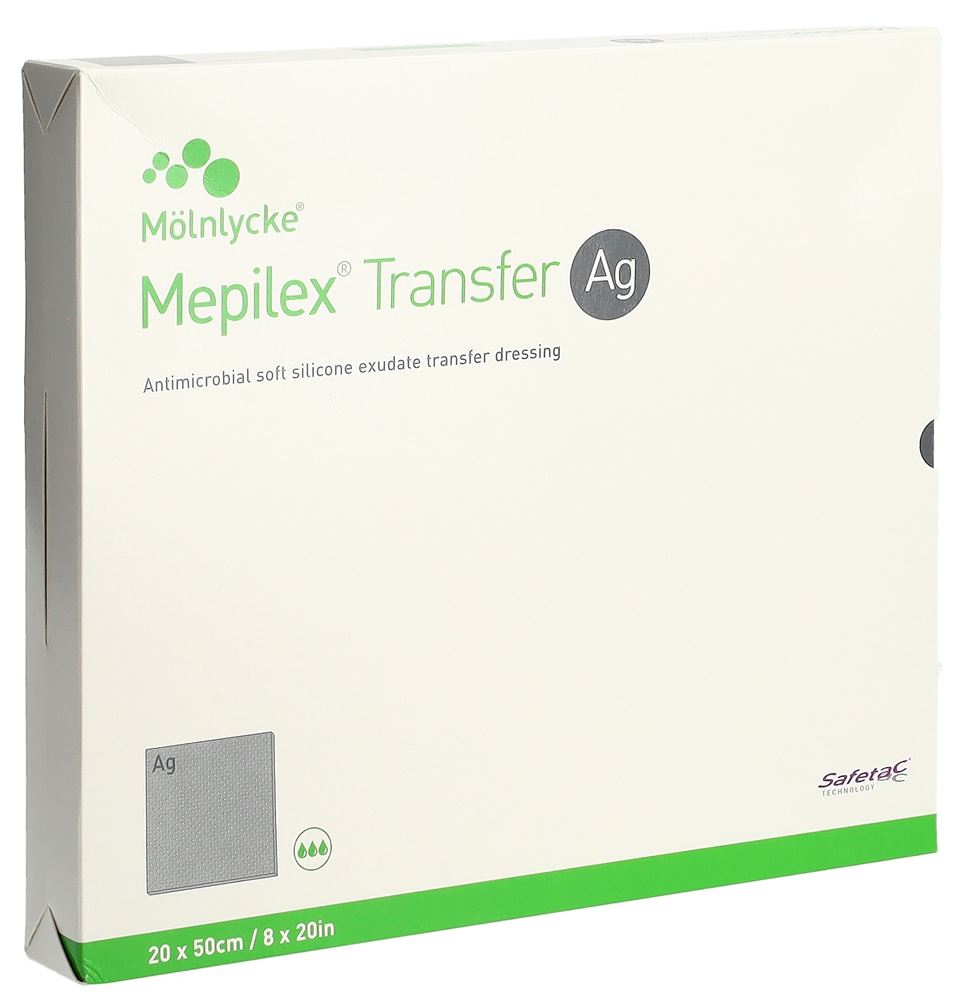 Image of Mepilex Transfer Ag Drainageverband 20x50cm 2 Stk
