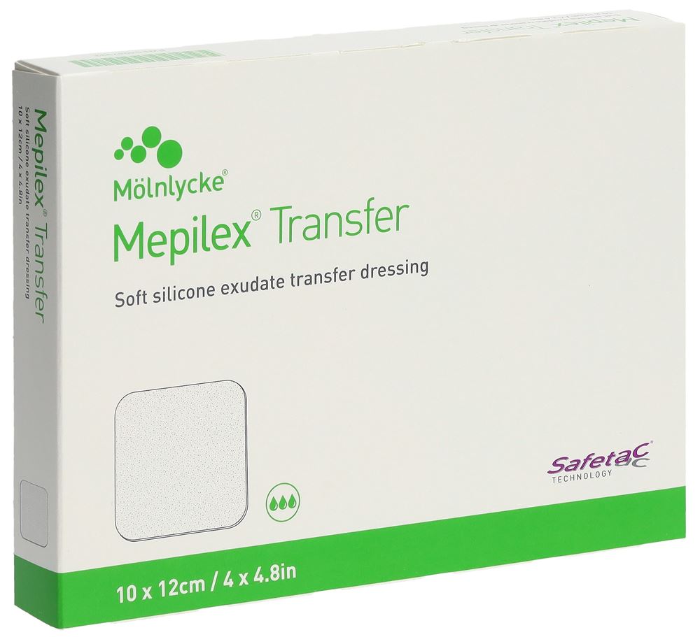 Image of Mepilex Transfer Safetac Wundauflage 10x12cm Silikon 5 Stk