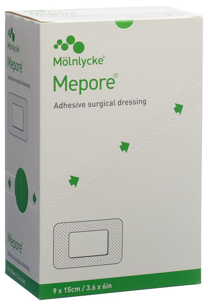 Image of Mepore Wundverband 15x9cm Wundkissen 10x5cm 50 Stk