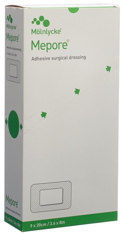Image of Mepore Wundverband 20x9cm Wundkissen 15x5cm 30 Stk