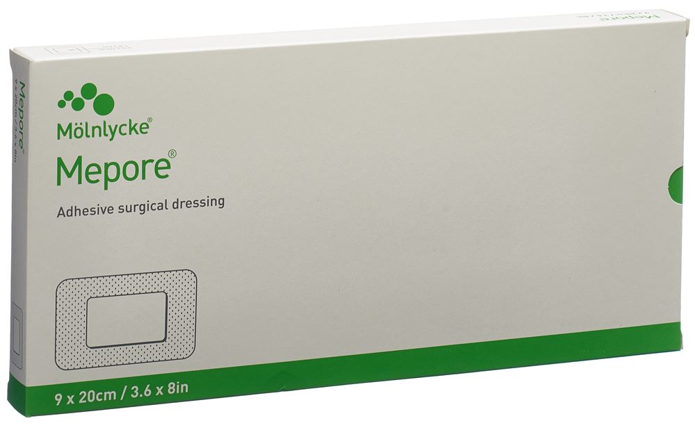 Image of Mepore Wundverband 20x9cm Wundkissen 15x5cm 5 Stk