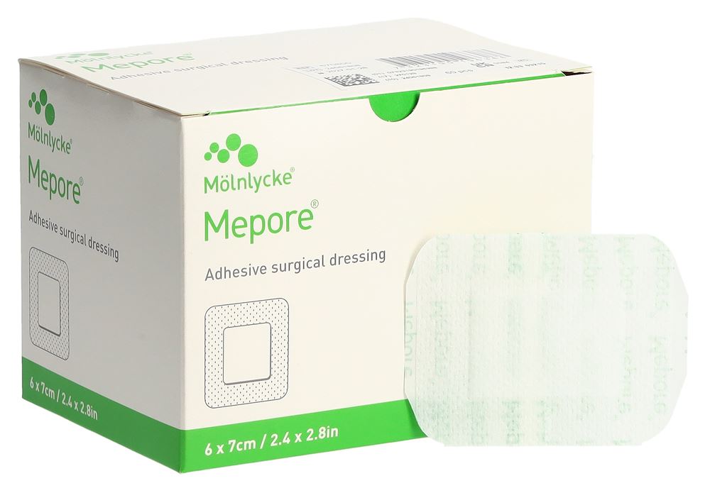 Image of Mepore Wundverband 7x6cm Wundkissen 4x3cm steril 60 Stk