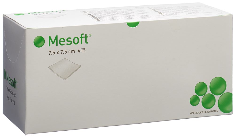 Mesoft NW compresses 7.5x7.5cm stériles 30 x 5 pce
