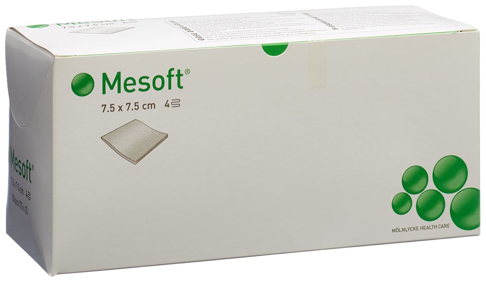 Mesoft NW compresses 7.5x7.5cm stériles 75 x 2 pce