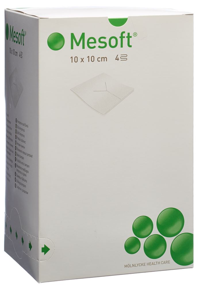 Image of Mesoft NW Schlitzkompressen 10x10cm sterril 130 Stk