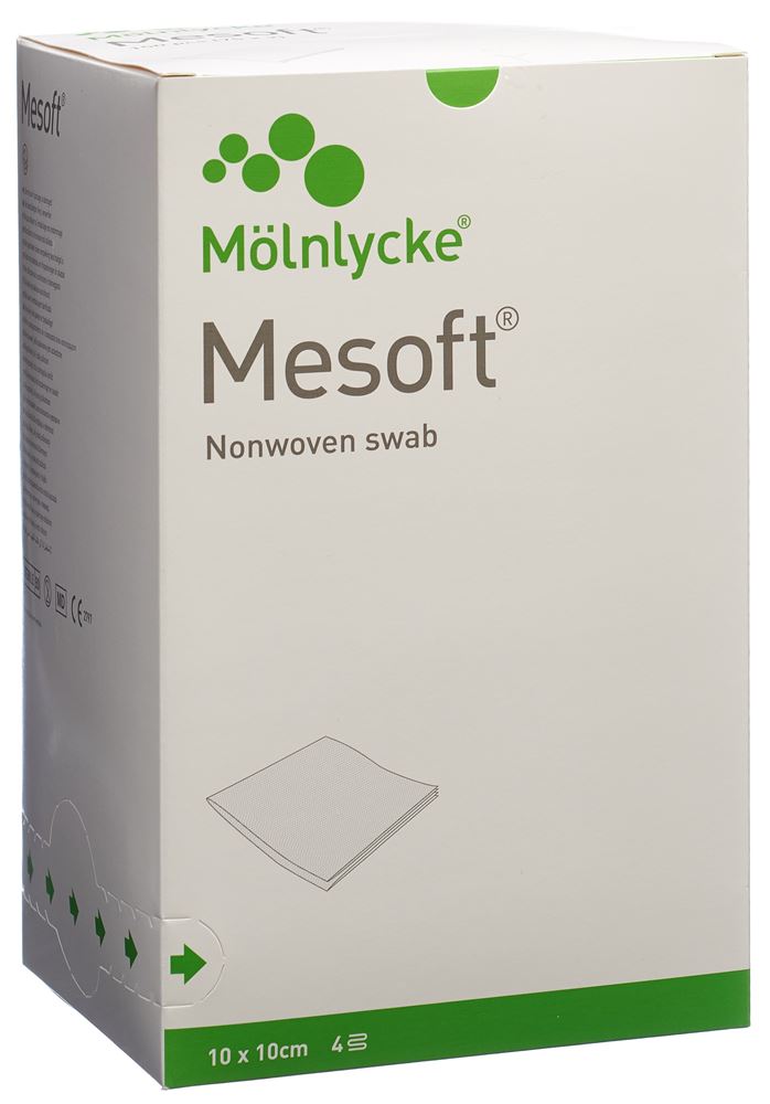 Image of Mesoft NW Vlieskompressen 10x10cm steril 75 Btl 2 Stk