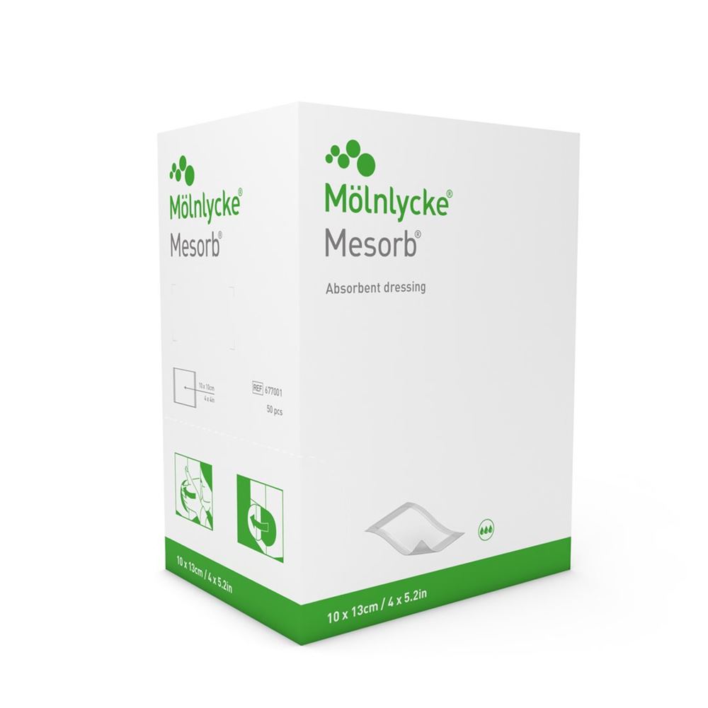 Image of Mesorb Absorbierender Saugverband 10x13cm steril 50 Stk