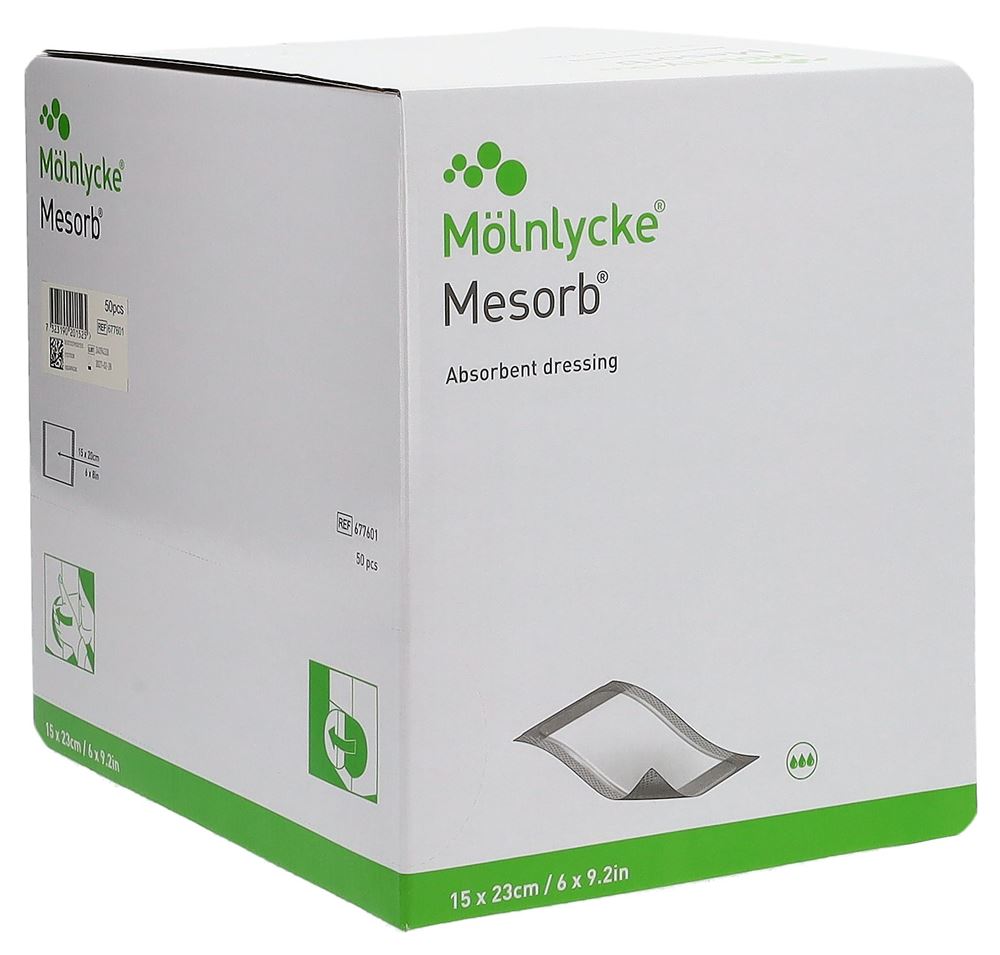 Image of Mesorb Absorbierender Saugverband 15x23cm steril 50 Stk