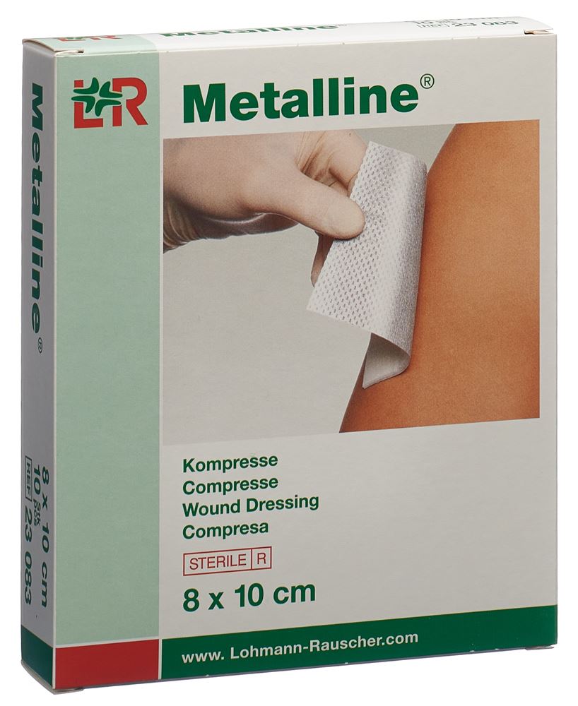 Metalline compresses 8x10cm stériles sach 10 pce
