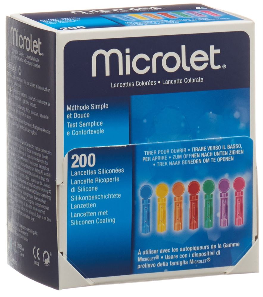 Microlet (Ip-Gax) lancettes de couleur 200 pce