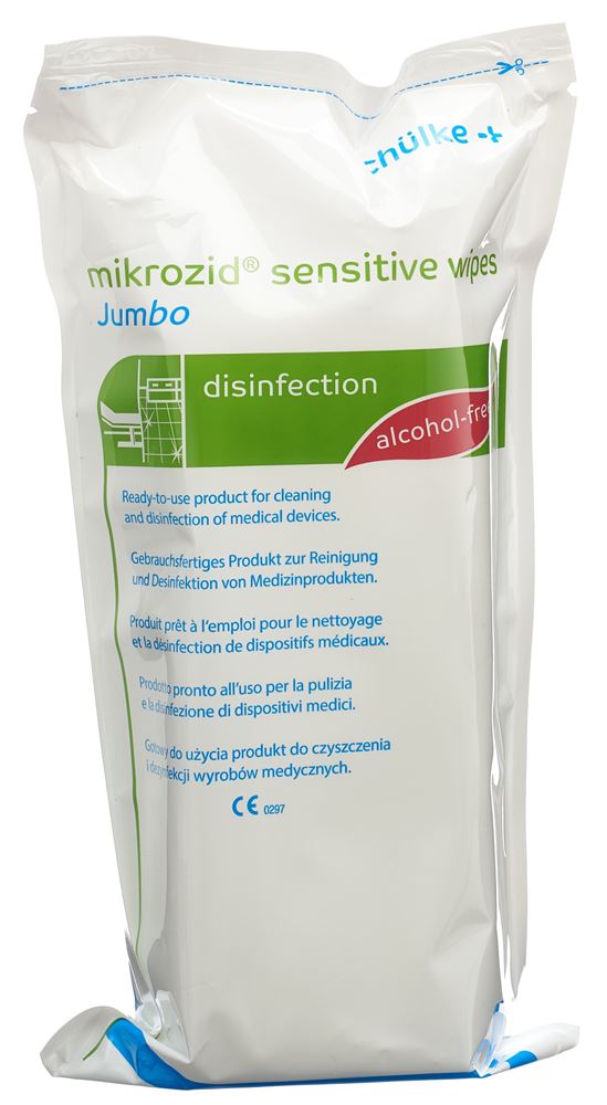 Image of mikrozid Sensitive wipes Jumbo refill Btl 200 Stk
