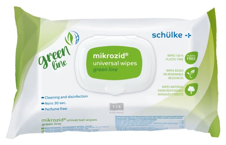 Image of mikrozid universal wipes greenline SP Btl 114 Stk