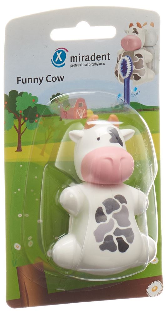 Miradent funny snapper porte brosse à dents vache