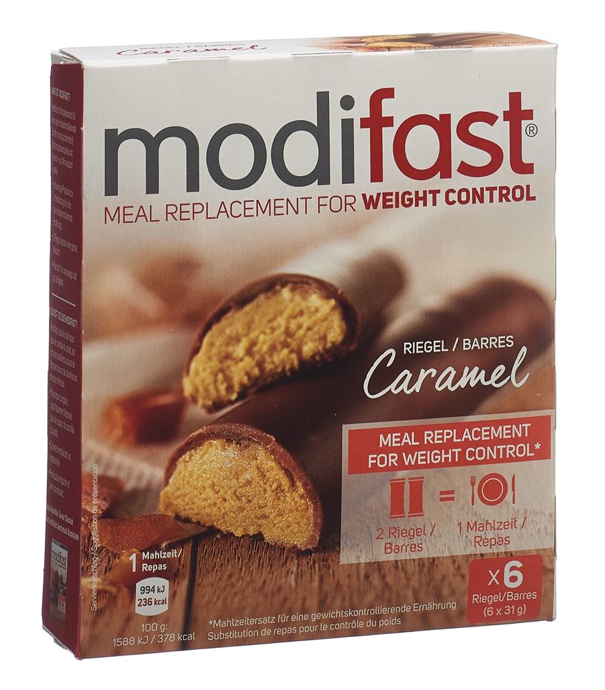Image of Modifast Riegel Caramel 6 x 31 g