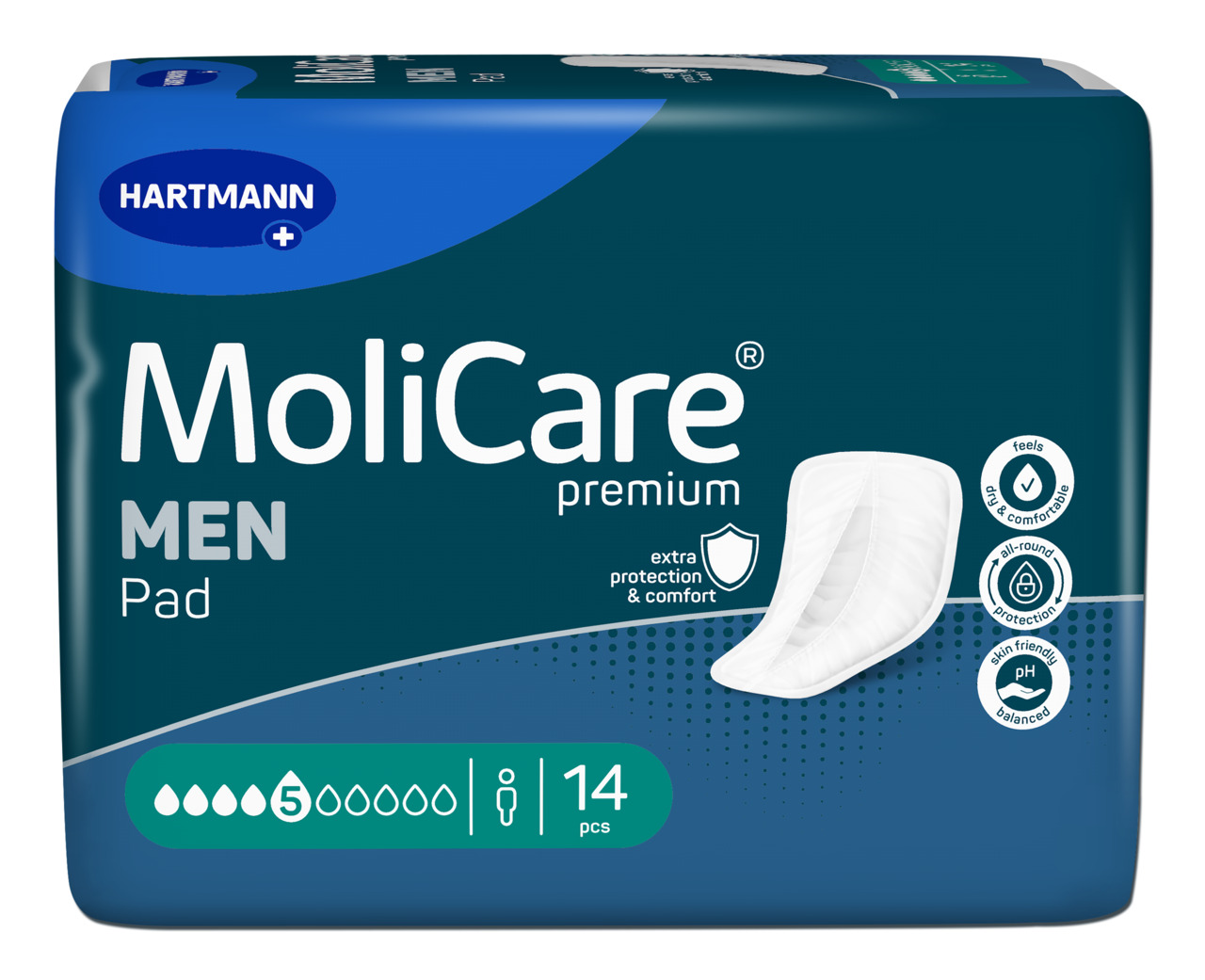 Image of MoliCare Premium Men Pad 5 Tropfen Btl 14 Stk