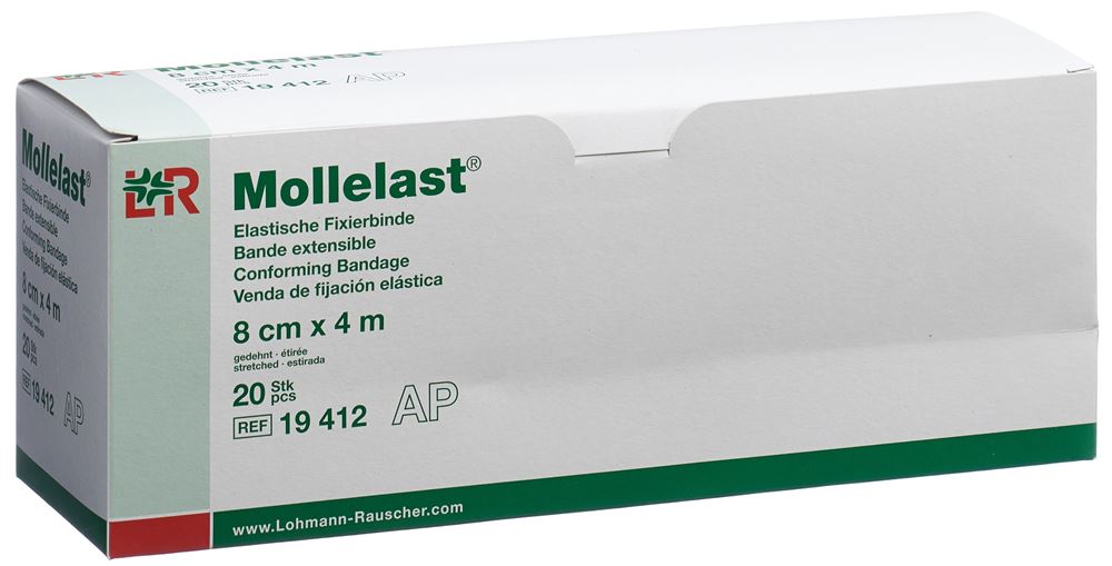 Mollelast banda elastica di fissaggio 8cmx4m bianca 20 pezzi