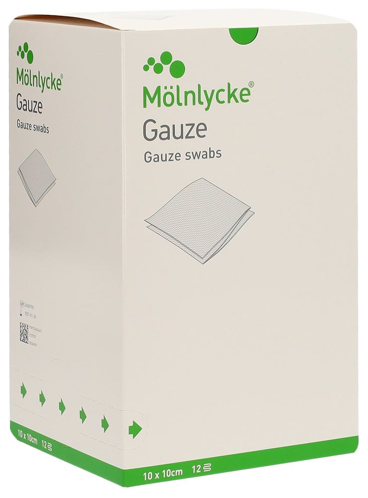 Image of Mölnlycke Gazekompressen 10x10cm 12 lagig steril 24 x 5 Stk