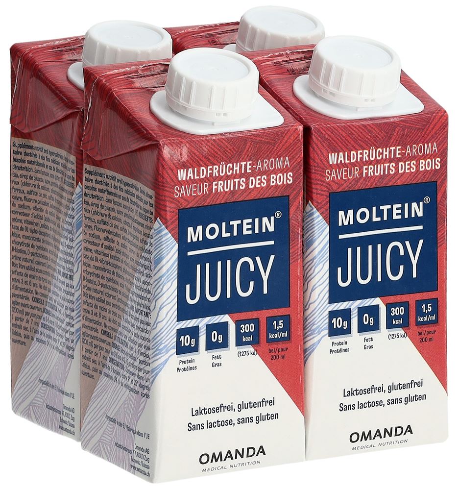 Image of Moltein Juicy Waldfrüchte 4 Tetra 200 ml