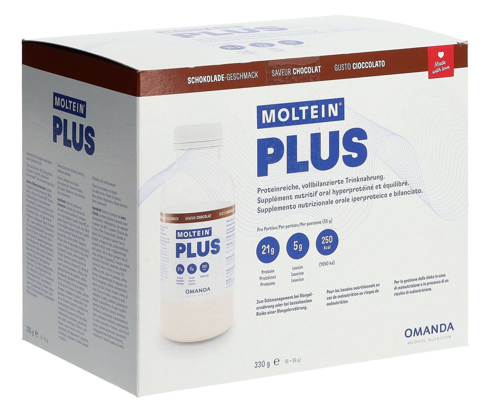 Moltein Plus 2.5 Schokolade 6 Fl 50 g