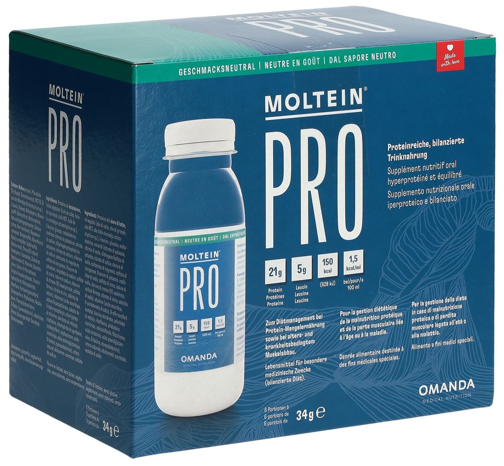 Moltein PRO 1.5 goût neutre 6 fl 34 g