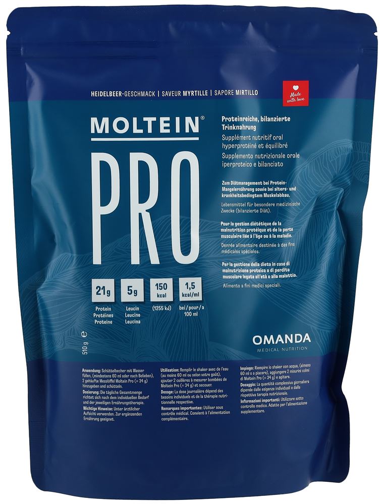 Moltein PRO 1.5 myrtille sach 510 g